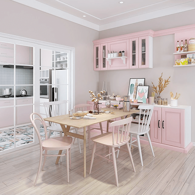 康純板系列空靈櫻餐邊柜