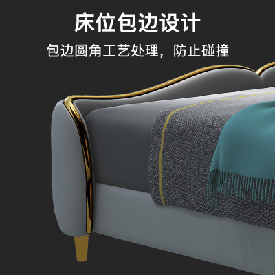 新中式全簡(jiǎn)約現(xiàn)代實(shí)木床