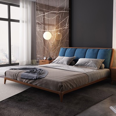 輕奢北歐實(shí)木床